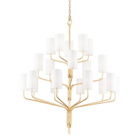 Troy Lighting Juniper 20 Light Chandelier 52 In. Gold Leaf F61620-GL
