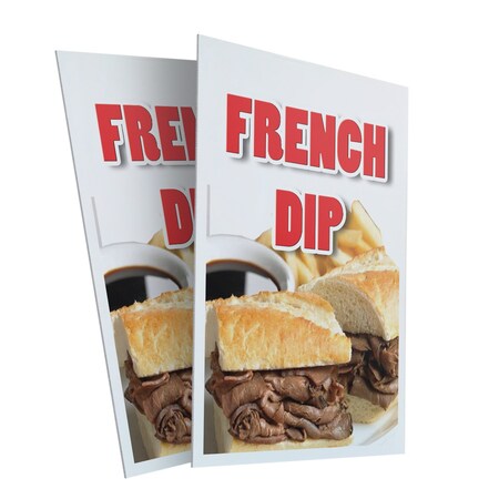 Signmission French Dip, Plastic Signs Only 24 Inch x 36 Inch, Corrugated Plastic, 2PK CSB-2436-2PACK-French Dip