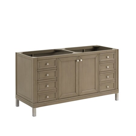 James Martin Vanities Vanity, without top, Walnut Whisper, 59.88 in W x 23.25 in D, 503-V60D-M-WLW