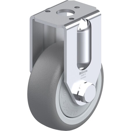 Zoro Select Kingpin Swivel Caster, Therm Rubber, 2 in., 110 lb. BRA-TPA 50KF