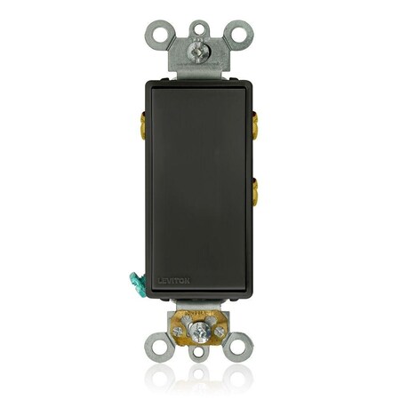 Leviton Decora Plus Rocker Maintained 15A Black 5685-2E