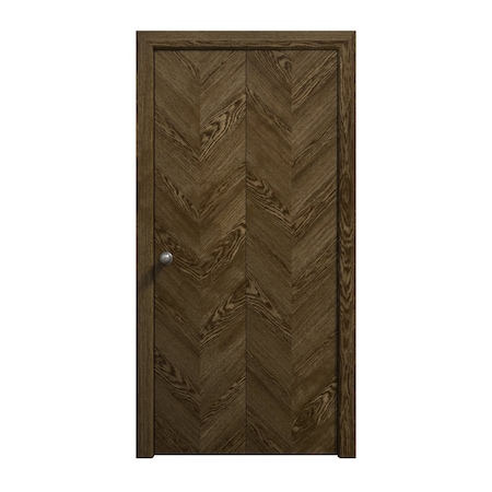Sartodoors Sliding Closet Bi-fold Doors 64 x 80 inches, Ego 5005 Marble Oak, Sturdy Tracks Moldings Trims Har EGO5005BF-DMR-64x80 (2* 32x80)
