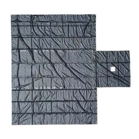 Mytee Products Super Light 14 Oz Lumber Tarp 28x 18 10ft Drop with 10ft x 8ft Flap - Black SLLT10FT3PCE