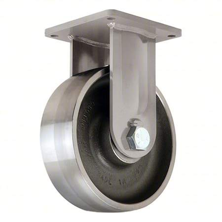 Hamilton Plate Caster, Rigid, Steel, 15 5/8"H R-ZFMD-124FST