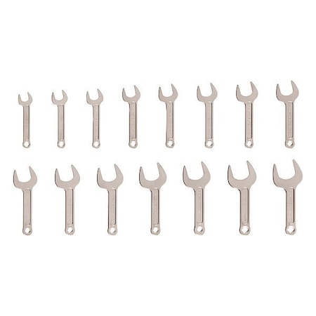 Tekton Open End Wrench Set, 15 Tools WSE90100