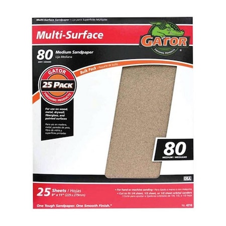 Clean All 4210 9 x 11 80C Grit Sanding Sheets CL3314747