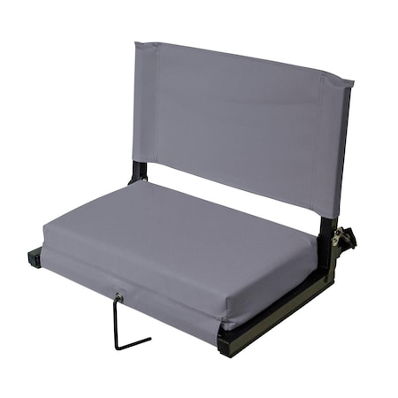 American Furniture Classics 21 x 14 x 16 in. Stadium Chairs for Bleachers with Back Support, Gray STADGYXL