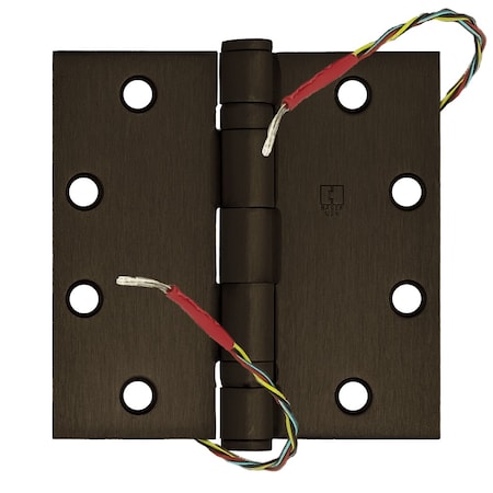 Hager Full Mortise Ball Bearing Hinge, Standard Weight, 4-1/2in by 4-1/2in, Steel, 5 Knuckle, 4-Wires, Ox BB1279 4-1/2X4-1/2 10B ETW4