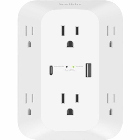 Belkin WALL OUTLET SURGE 6USBA+1USBC SRA008P6TT
