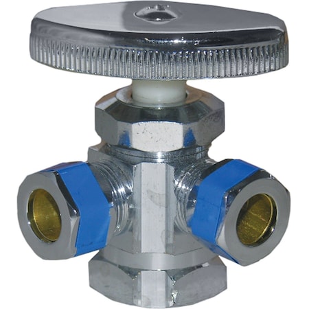 Westlake Pipe & Fittings 1/2'' IPx3/8'' Compressionx3/8'' Compression Multi-Turn Style Angle Valve 6/1/7321