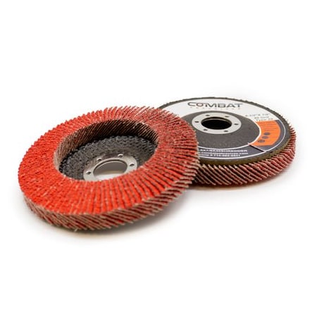 Renegade Products Usa Ceramic Shredder High Density Flap Discs 4-1/2" x 7/8", Type 29, 40 Grit DF4.5X7/8X40SHREDDER