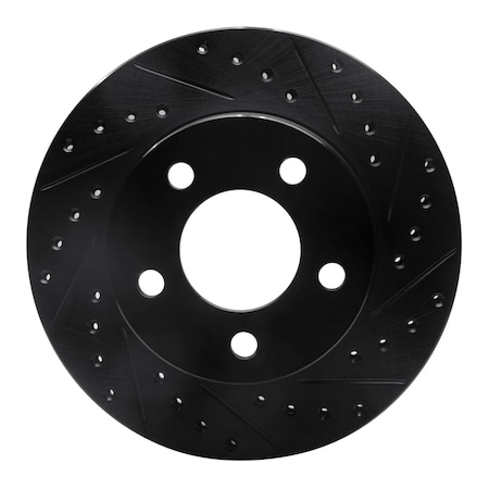 Dynamic Friction Co DFC Brake Rotor - Drilled and Slotted - Black 633-42015R