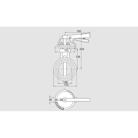 Honeywell Kromschroder VLV, BFLY, AIR AND FLUE GAS, DKR 125Z03H450 KS72701300