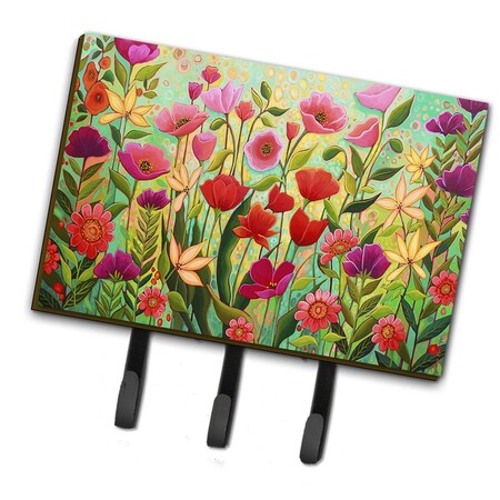 Carolines Treasures 6 x 2 x 9 in. Wild Beauty Flowers Leash or Key Holder PPD3024TH68