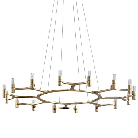 Corbett Lighting Nexus 16 Light Chandelier 49.25 In. Warm Silver Leaf 258-016-WSL