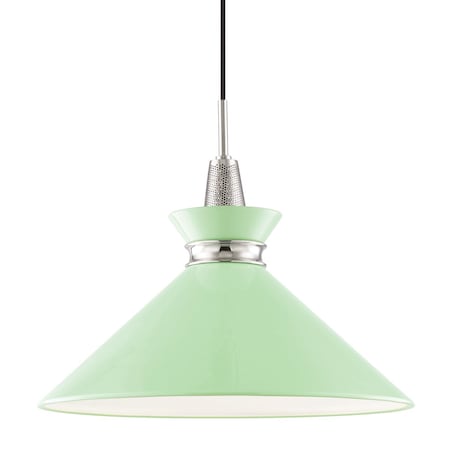 Mitzi Kiki 1 Light Pendant 18 In. Polished Nickel/Mint H251701L-PN/MNT