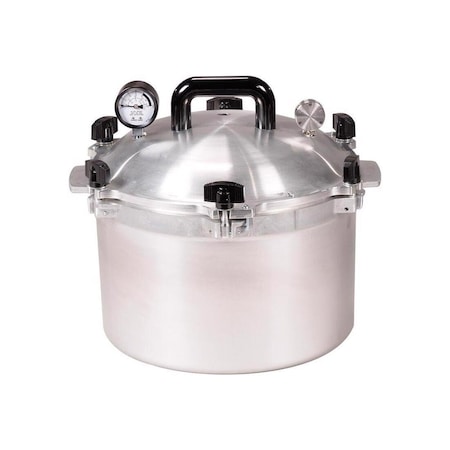 All American 1930 Pressure Canner Cast Aluminum 15.5 qt Silver Silver 915