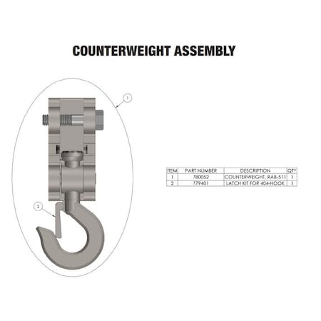 Sumner COUNTERWEIGHT, RAB-511 780052