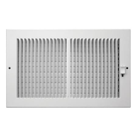 Tool Time C123M10X6 Steel Floor Baseboard Register White - 10 x 6 in. TO2741899