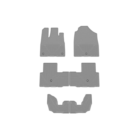 Weathertech Grey, Front, Rear, and Rear All Weather Floor Mats W664GR-W665GR-W666GR