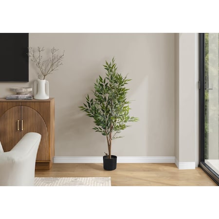 Monarch Specialties Artificial Plant 47" Tall Acacia Tree, Indoor, Faux, Fake, Floor, Greenery, Potted, Silk, Decorative I 9520