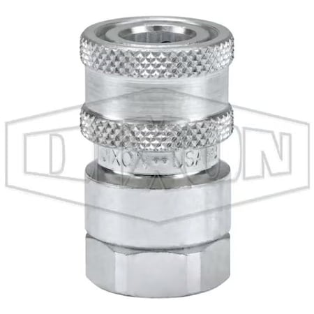 Dixon V/Snap-Tite H/IH Valved Hydraulic Interchange Coupler, 1/4 in x 1/4-18 Nominal, Quick-Connect x FNPT 2VF2