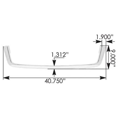 Replacement For Freightliner Cascadia 126 Year 2019 Chrome Front Bumper Trim