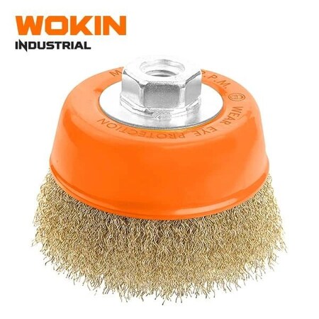 Wokin Cup Wire Brush with Nut 4 in 5/8-10 770054
