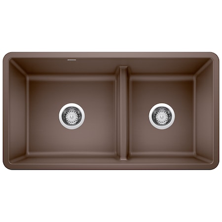 Blanco Precis Reversible 1-3/4 w/Low Divide, Cafe Brown 442528