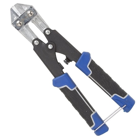 Vulcan Mini Bolt Cutter, 3 mm Cutting Capacity, Chrome-Molybdenum Steel Jaw, 8 in OAL, Black/Blue Handle JL-WD-01B