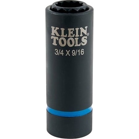 Klein Tools 2-in-1 Impact Socket, 12-Point, 3/4 and 9/16-Inch 66001