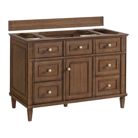 James Martin Vanities Vanity, without top, Mid-Century Walnut, 47.88 in W x 23.5 in D, 424-V48-M-WLT