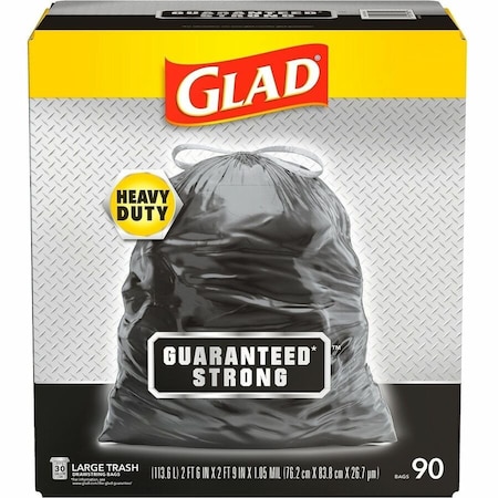 Clorox CLOROX SALES CO. CLO78952 Drawstring Large Trash Bags; Black 78952