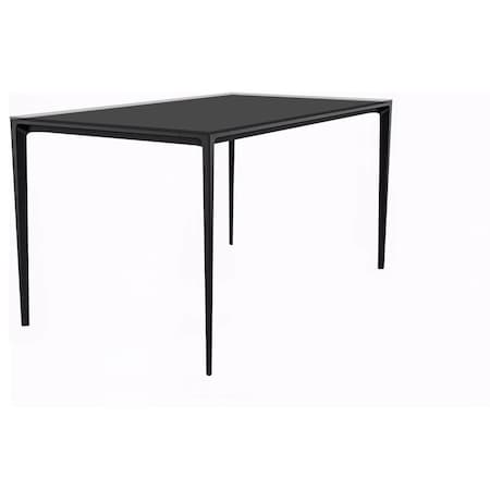 Leisuremod Rectangular 55.11 in W, 28.7 in L, Glass/Aluminum, Clear ATBL-55CL-G