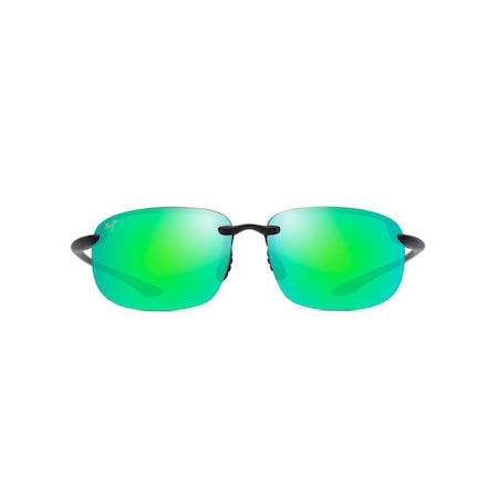 Maui Jim Hookipa Xlarge Unisex Translucent Matte Grey Frame Maui Green Lens Polarized Sunglasses 6.03429E+11