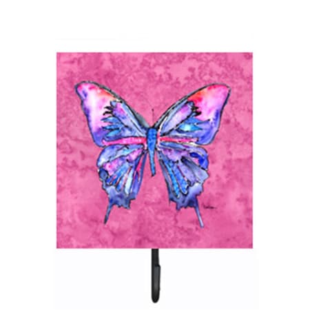 Carolines Treasures Butterfly on Pink Leash Or Key Holder 8859SH4