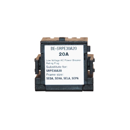 Brah Electric , replacement Spectra rating plugs rated for 20A, 30A sensor - SEDA, SEHA, SELA, SEPA BE-SRPE30A20
