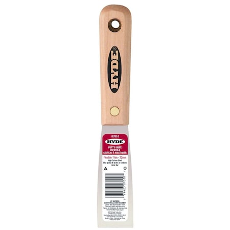 Dap 1-1/4" Hyde 07010 Hyde Hardwood Handle Carbon Steel Flexible Putty Knife 01310
