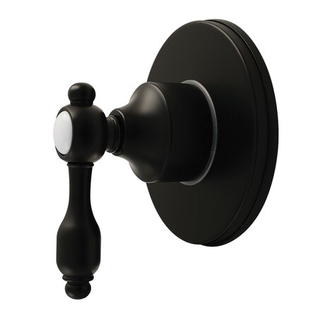Kingston Brass Single-Handle Six-Way Diverter Valve with Round Trim Kit, Matte Black KS4030TAL