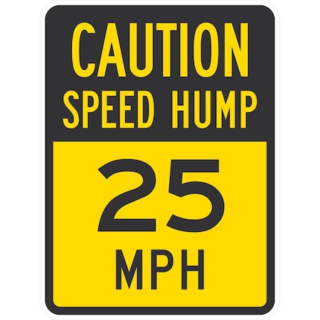 Lyle Speed Hump 25 MPH, 18x24, Engineer Grade, Yellow G-10152-EG_18x24