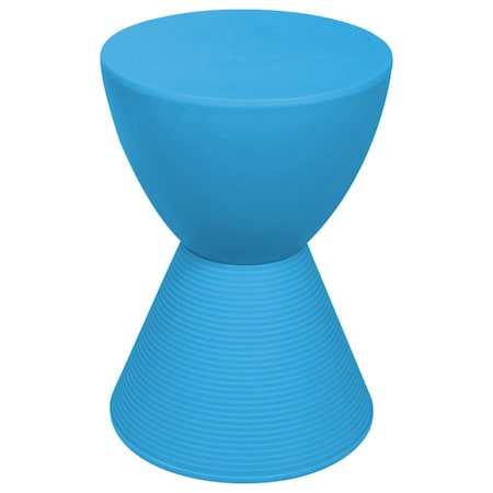 Leisuremod Round 11.75 in W, 16.75 in L, Polypropylene, Blue BS12BU