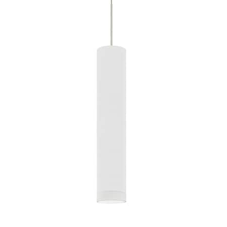 Besa Lighting Cafe 12 Cord Pendant, White/Frost, Satin Nickel Finish, 1x9W LED 1XT-CAFE12WF-LED-SN