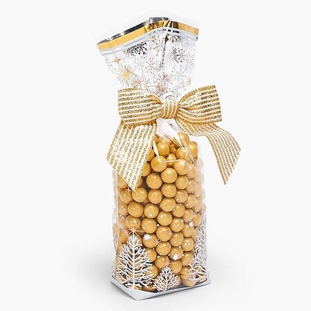 Nashville Wraps Sparkling Christmas Hard Bottom 1.4 Cello Bags, 2.25x1.5x8.75, 100PK 94871