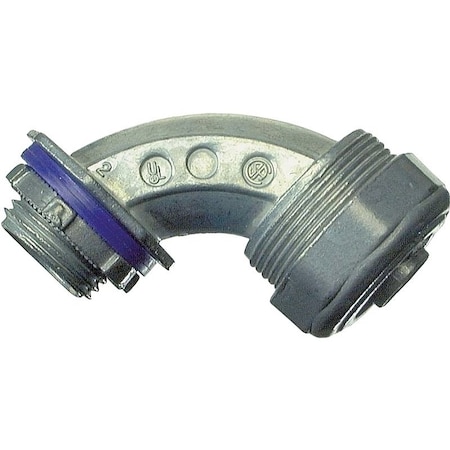 Halex Conduit Fitting Connector, 3/4 in, Liquid-Tight, Die Cast Zinc, PVC Coated 16907B