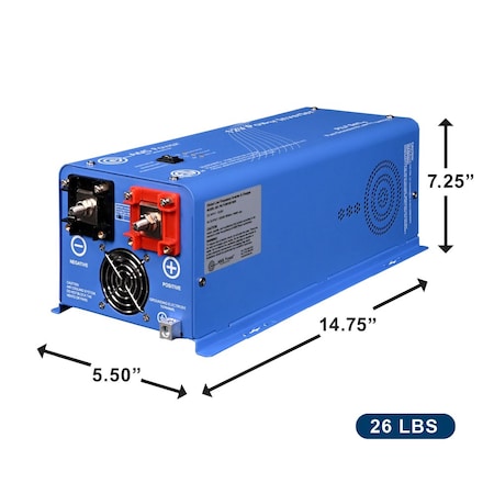 Aims Power 1000 Watt 12V Low Frequency Pure Sine Inverter ETL Listed Conforms to UL458/CSA PILF10W12V120V
