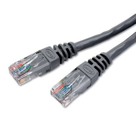 Belkin CAT5e Molded Patch Cable, RJ45 Connectors, 25 ft., Gray A3L791-25-M