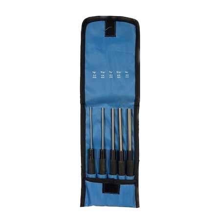 Pro-Series 5 Piece Extra Long Drive Pin Punch Set USA Made 8600-4104