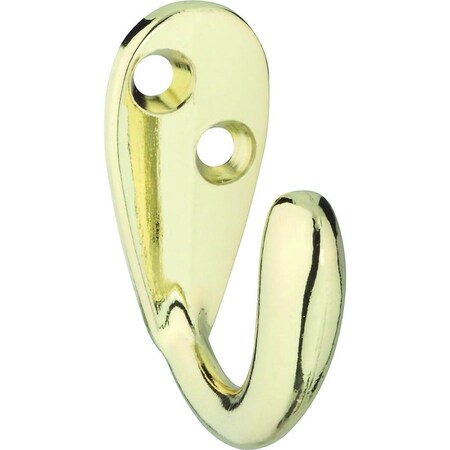 National Hardware SPB1425 Robe Hook, Zinc, Polished Brass N830-141