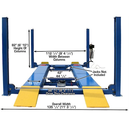 Atlas Automotive Equipment 412A Alignment Lift + Rj6 Rolling Jacks Combo ATTD-412A-COMBO