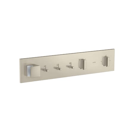 Axor ShowerComposition Thermostatic Module Trim for 3 Functions in Brushed Nickel 12572821